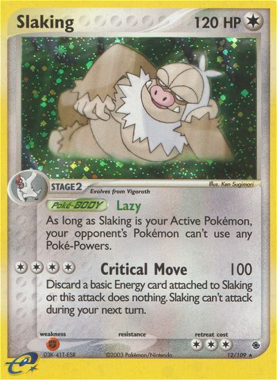 Slaking – Ruby & Sapphire 12/109 Pokémon card
