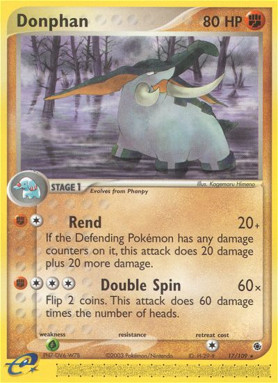 Donphan – Ruby & Sapphire 17/109 Pokémon card