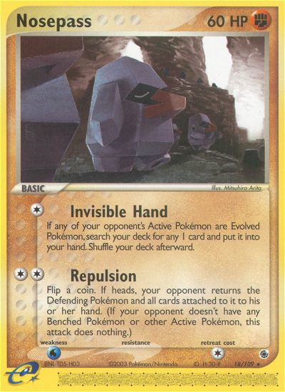 Nosepass – Ruby & Sapphire 18/109 Pokémon card