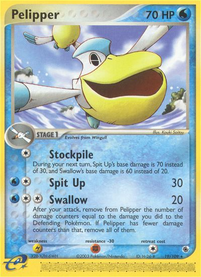 Pelipper – Ruby & Sapphire 19/109 Pokémon card