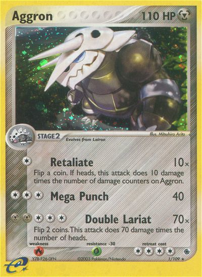 Aggron – Ruby & Sapphire 1/109 Pokémon card