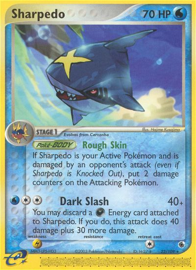 Sharpedo – Ruby & Sapphire 22/109 Pokémon card