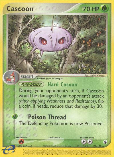 Cascoon – Ruby & Sapphire 26/109 Pokémon card