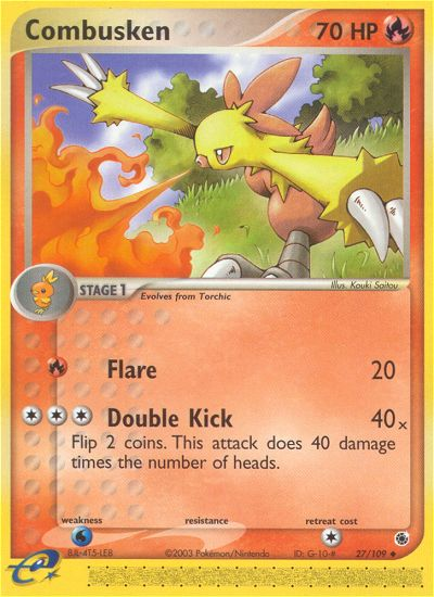 Combusken – Ruby & Sapphire 27/109 Pokémon card