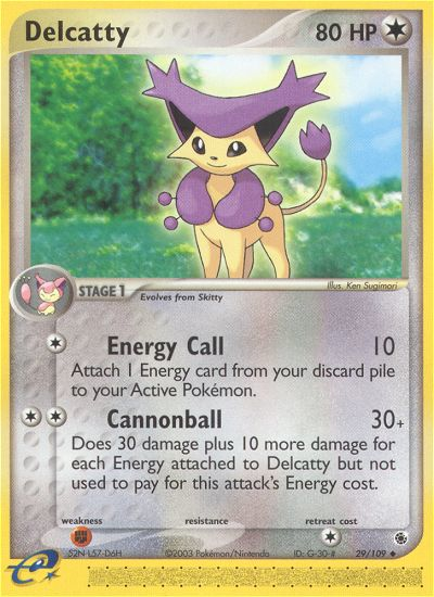 Delcatty – Ruby & Sapphire 29/109 Pokémon card