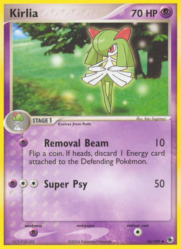 Kirlia – Ruby & Sapphire 34/109 Pokémon card