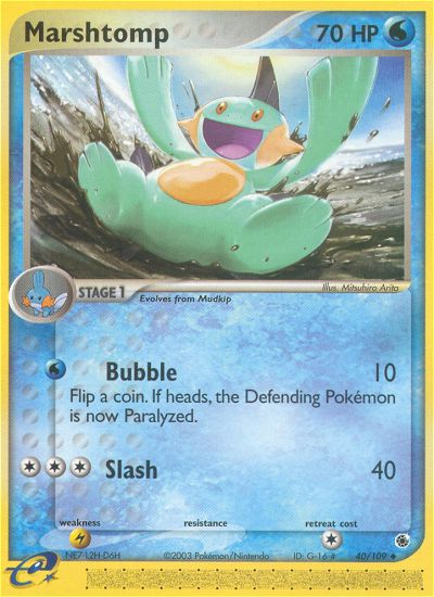Marshtomp – Ruby & Sapphire 40/109 Pokémon card