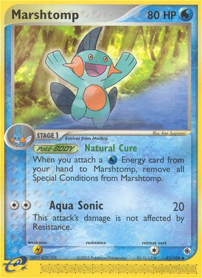 Marshtomp – Ruby & Sapphire 41/109 Pokémon card