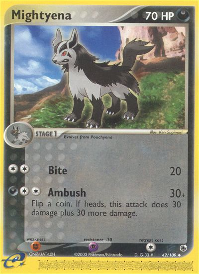 Mightyena – Ruby & Sapphire 42/109 Pokémon card