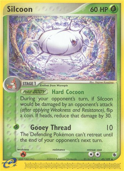 Silcoon – Ruby & Sapphire 43/109 Pokémon card