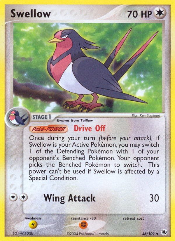 Swellow – Ruby & Sapphire 46/109 Pokémon card
