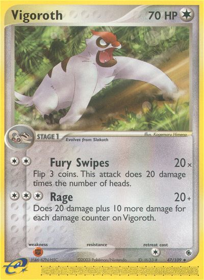 Vigoroth – Ruby & Sapphire 47/109 Pokémon card