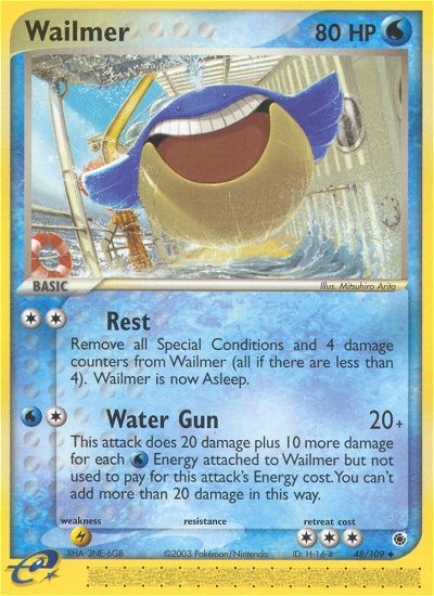 Wailmer – Ruby & Sapphire 48/109 Pokémon card