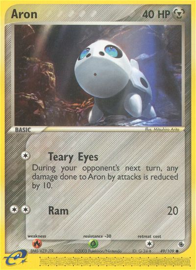 Aron – Ruby & Sapphire 49/109 Pokémon card