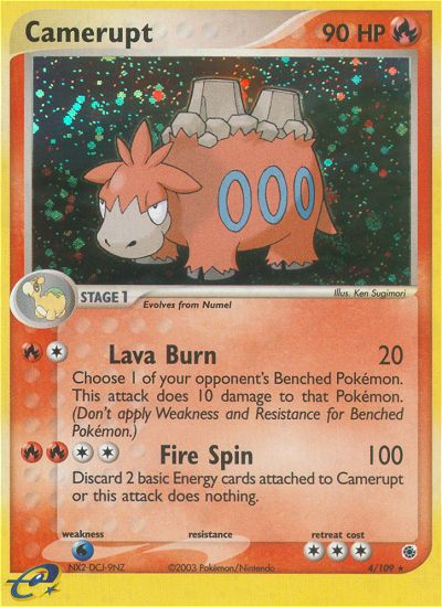 Camerupt – Ruby & Sapphire 4/109 Pokémon card