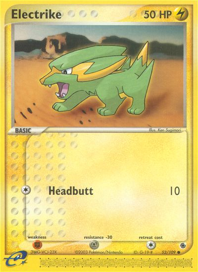 Electrike – Ruby & Sapphire 52/109 Pokémon card
