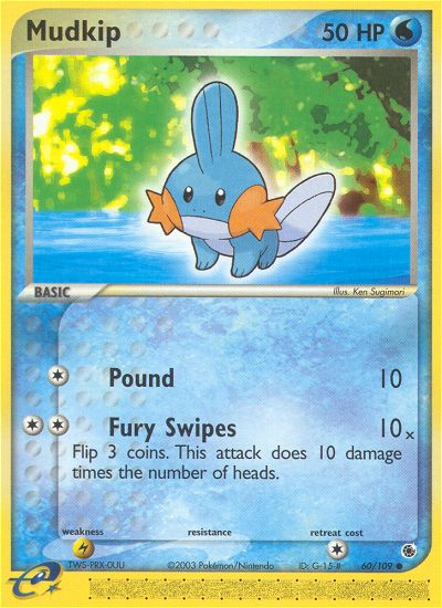 Mudkip – Ruby & Sapphire 60/109 Pokémon card