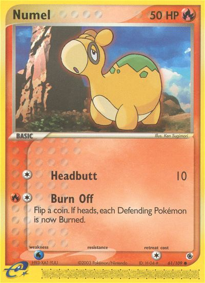 Numel – Ruby & Sapphire 61/109 Pokémon card