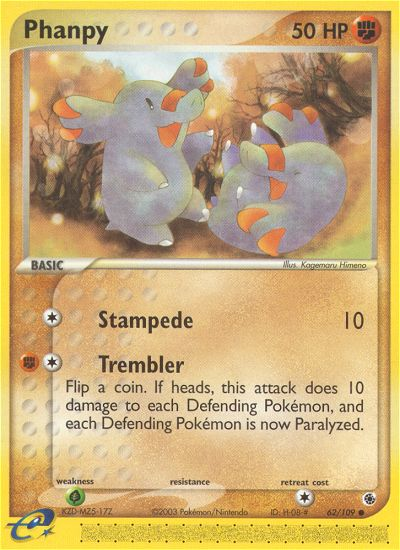 Phanpy – Ruby & Sapphire 62/109 Pokémon card