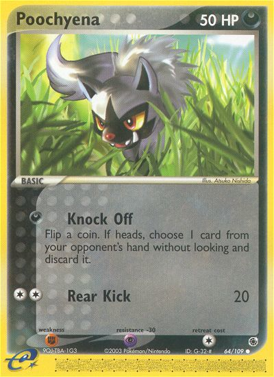 Poochyena – Ruby & Sapphire 64/109 Pokémon card
