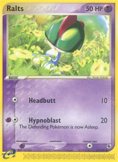 Ralts – Ruby & Sapphire 67/109 Pokémon card