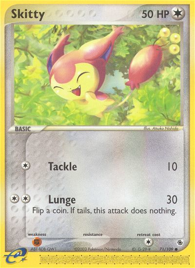 Skitty – Ruby & Sapphire 71/109 Pokémon card
