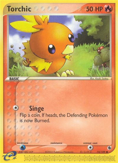 Torchic – Ruby & Sapphire 74/109 Pokémon card