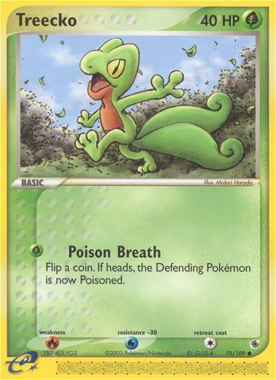 Treecko – Ruby & Sapphire 75/109 Pokémon card