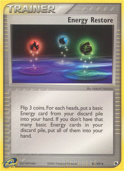 Energy Restore – Ruby & Sapphire 81/109 Pokémon card