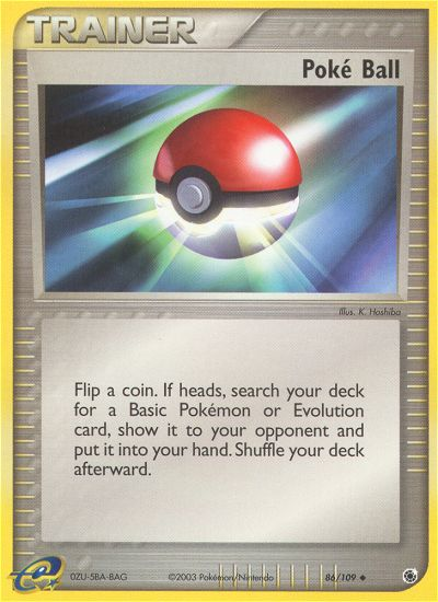 Poké Ball – Ruby & Sapphire 86/109 Pokémon card