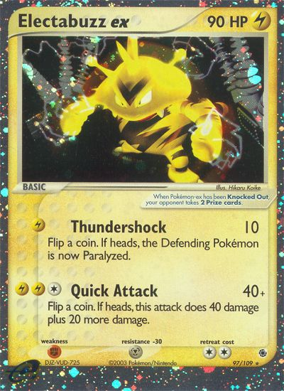 Electabuzz ex – Ruby & Sapphire 97/109 Pokémon card