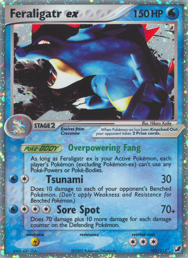 Feraligatr ex – Unseen Forces 103/115 Pokémon card