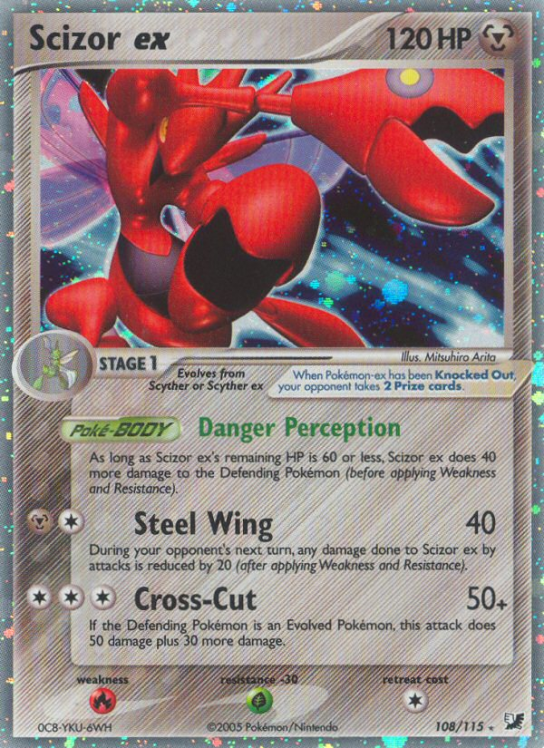 Scizor ex – Unseen Forces 108/115 Pokémon card