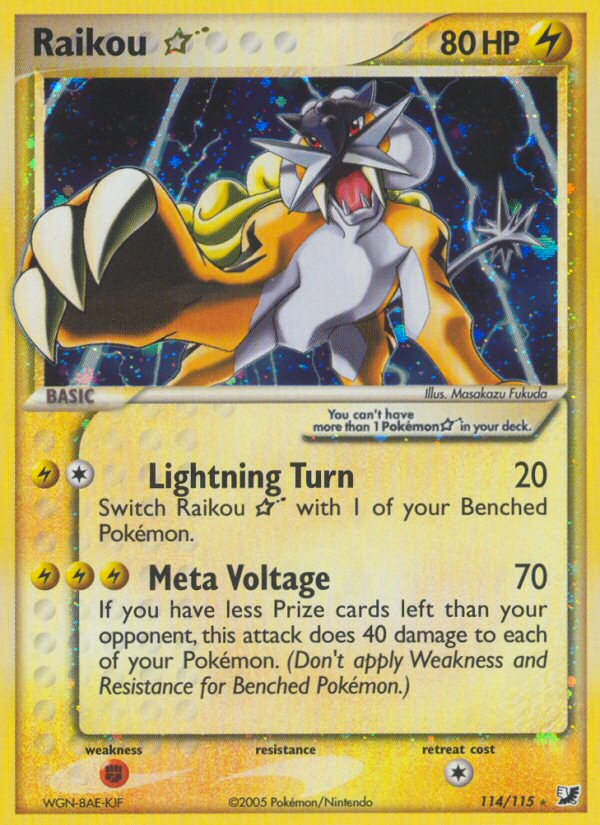 Raikou ☆ – Unseen Forces 114/115 Pokémon card