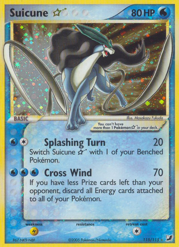 Suicune ☆ – Unseen Forces 115/115 Pokémon card