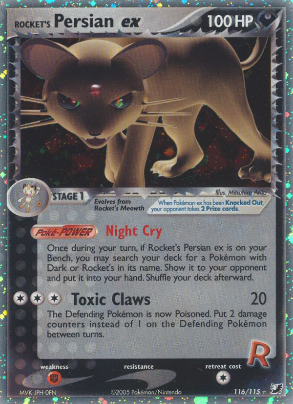 Rocket's Persian ex – Unseen Forces 116/115 Pokémon card