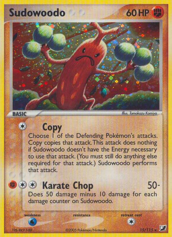 Sudowoodo – Unseen Forces 15/115 Pokémon card