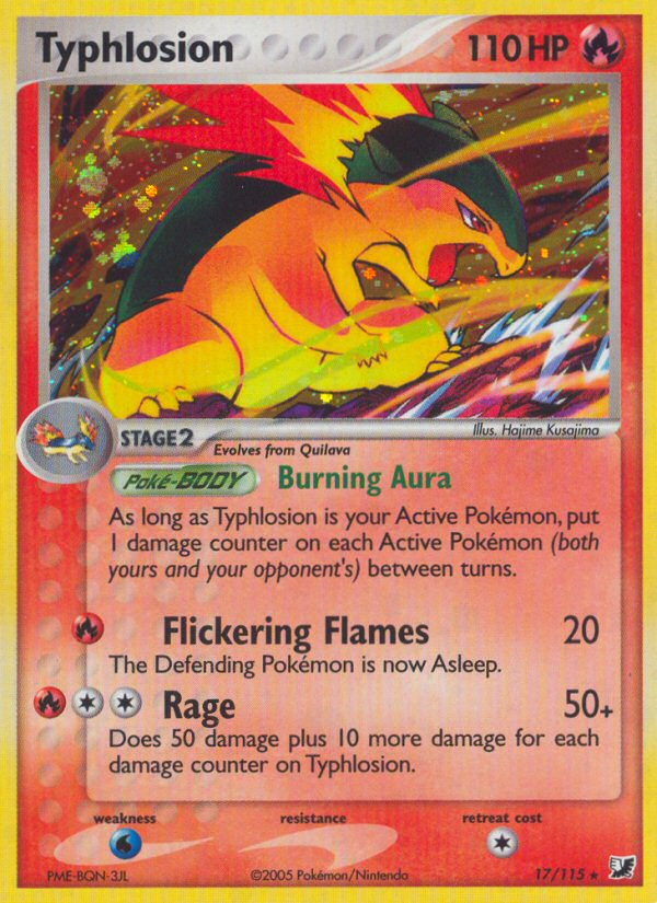 Typhlosion – Unseen Forces 17/115 Pokémon card