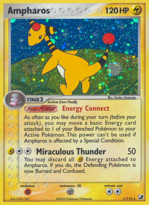 Ampharos – Unseen Forces 1/115 Pokémon card