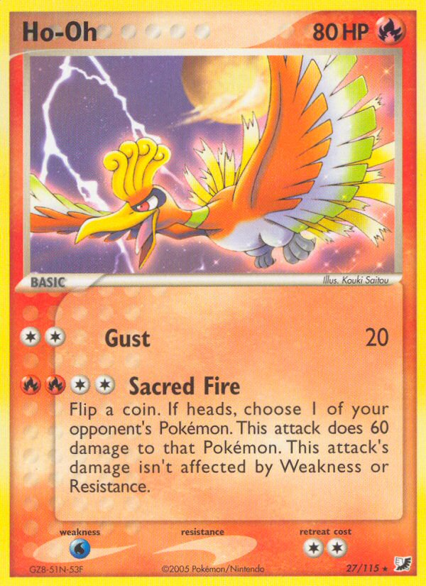 Ho-Oh – Unseen Forces 27/115 Pokémon card