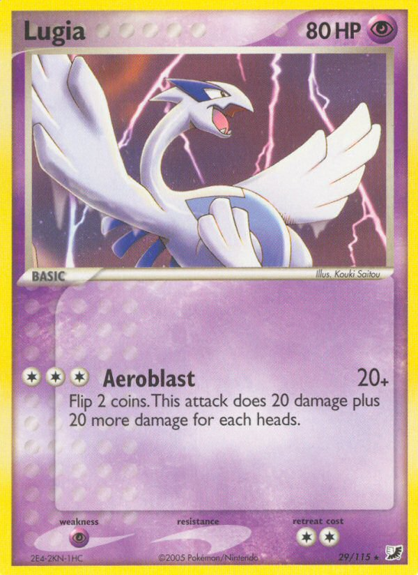 Lugia – Unseen Forces 29/115 Pokémon card