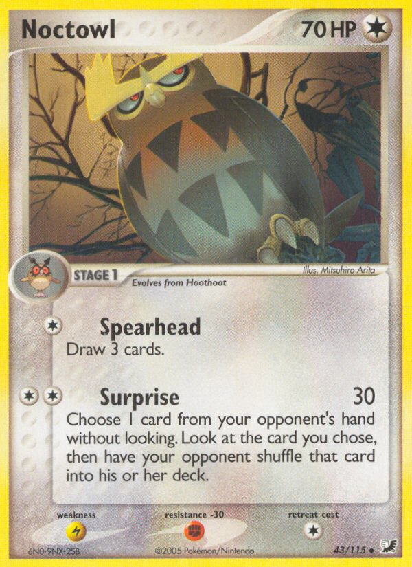 Noctowl – Unseen Forces 43/115 Pokémon card
