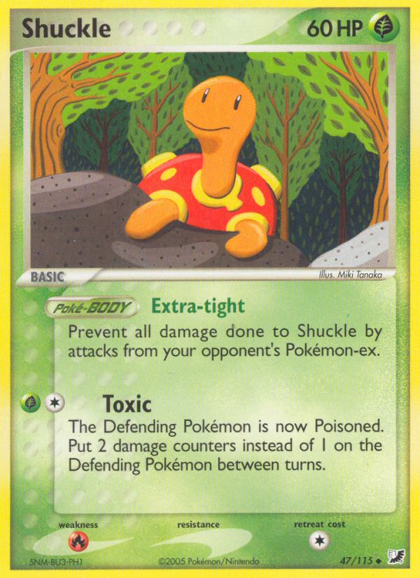 Shuckle – Unseen Forces 47/115 Pokémon card