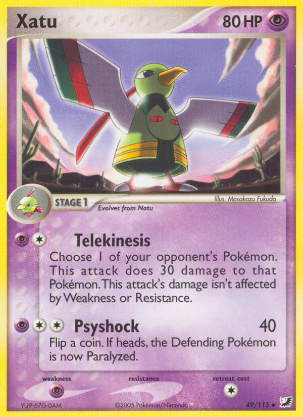 Xatu – Unseen Forces 49/115 Pokémon card