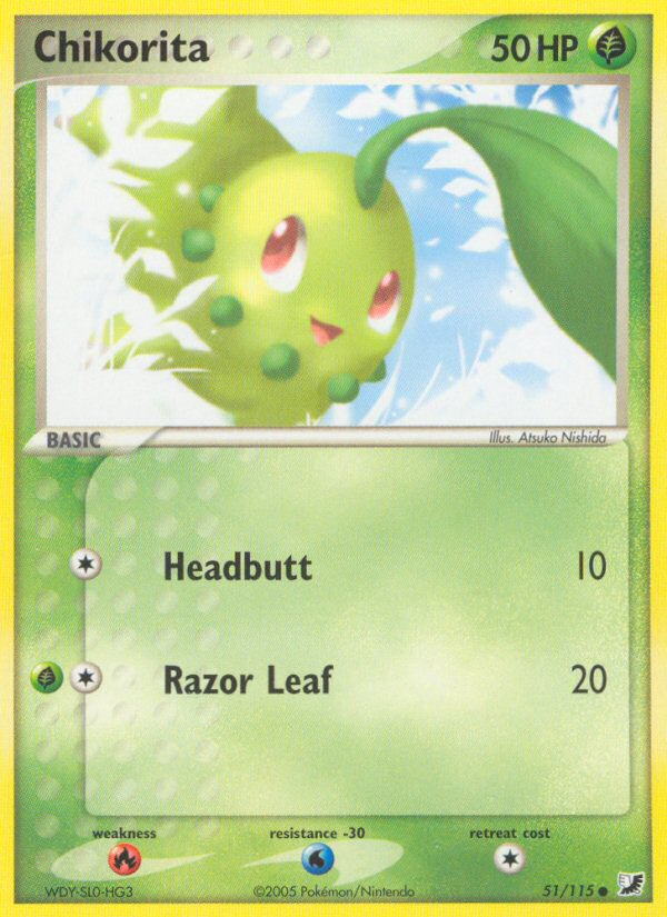 Chikorita – Unseen Forces 51/115 Pokémon card