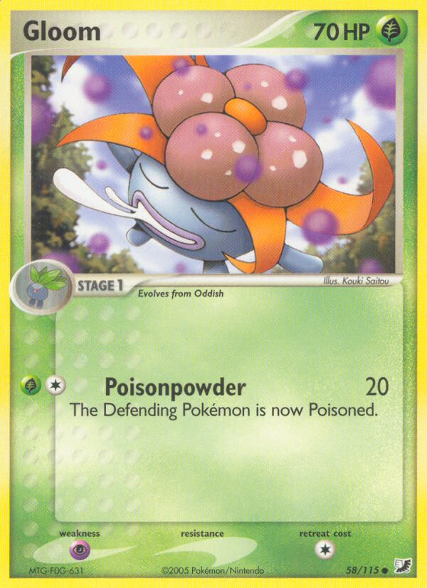 Gloom – Unseen Forces 58/115 Pokémon card