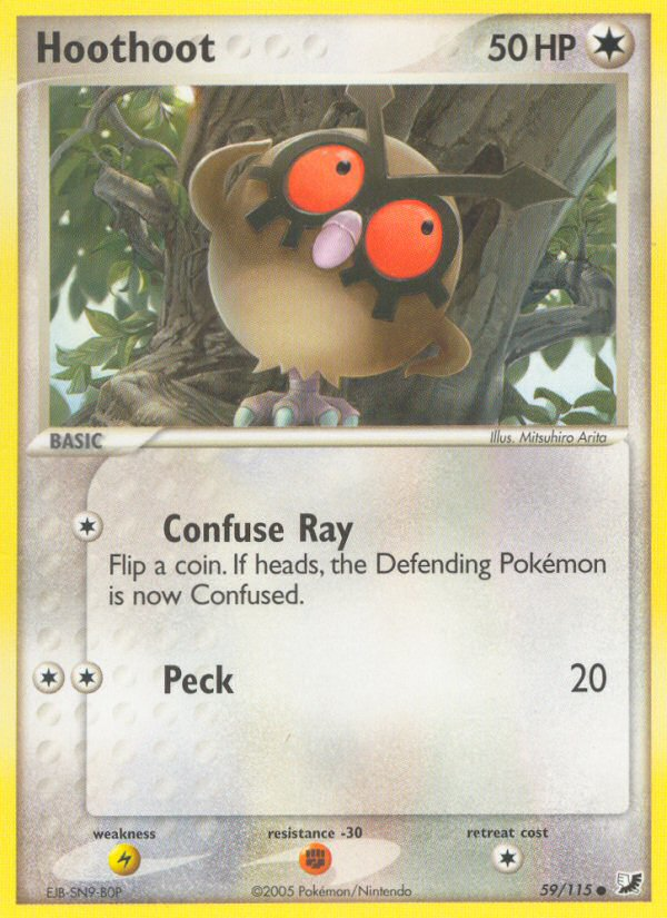 Hoothoot – Unseen Forces 59/115 Pokémon card