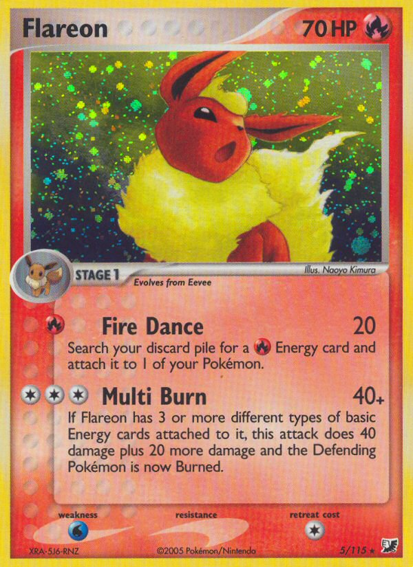 Flareon – Unseen Forces 5/115 Pokémon card