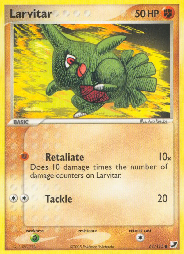 Larvitar – Unseen Forces 61/115 Pokémon card