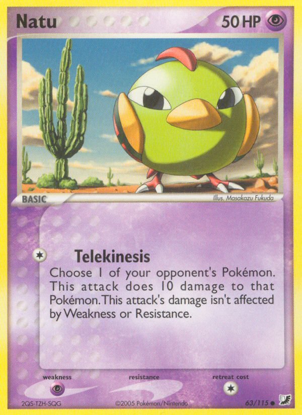 Natu – Unseen Forces 63/115 Pokémon card